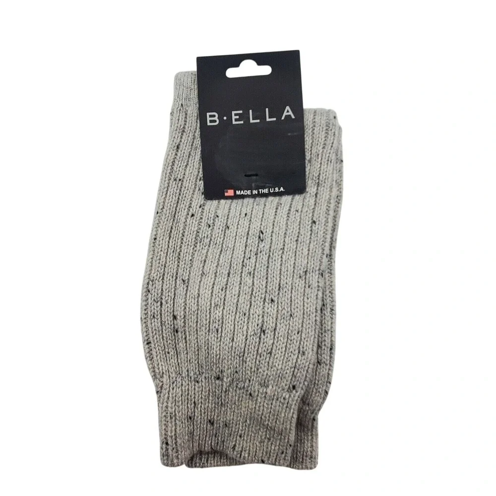Cashmere Slouchy Crew Socks Medium Gray B.Ella Crew Grey Layla Warm Cozy Ribbed